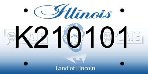 K210101 Illinois License Plate