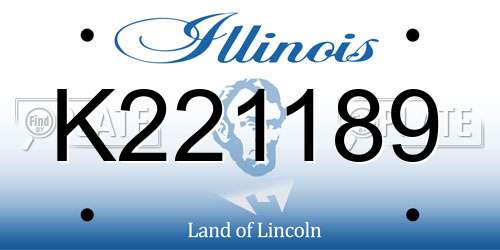K221189 Illinois License Plate
