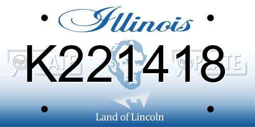 K221418 Illinois License Plate