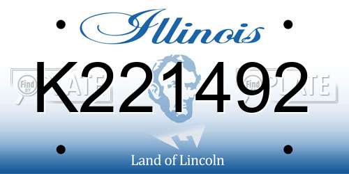 K221492 Illinois License Plate