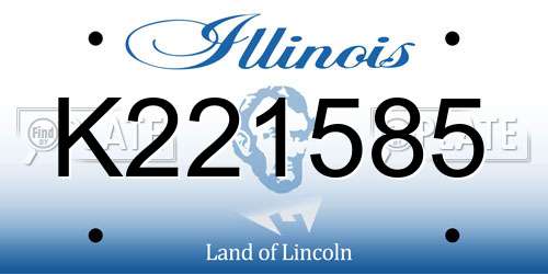 K221585 Illinois License Plate