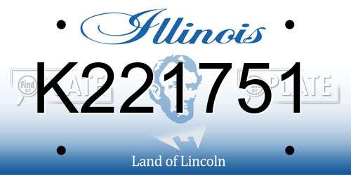 K221751 Illinois License Plate