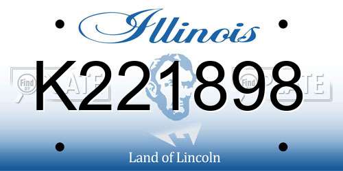 K221898 Illinois License Plate
