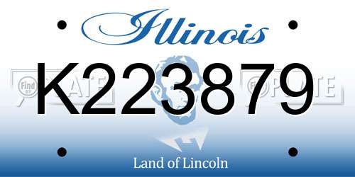 K223879 Illinois License Plate