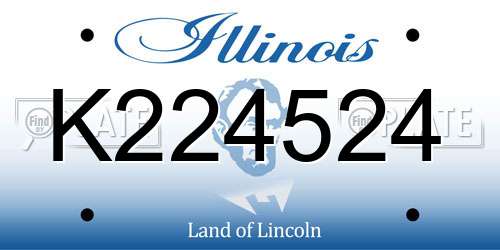 K224524 Illinois License Plate
