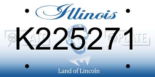 K225271 Illinois License Plate