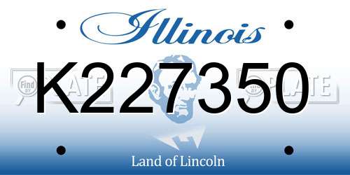 K227350 Illinois License Plate