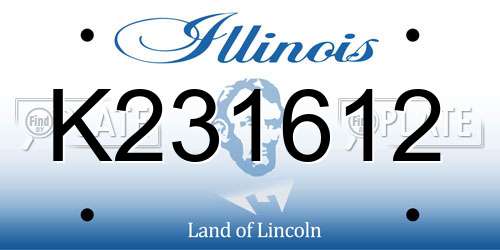 K231612 Illinois License Plate