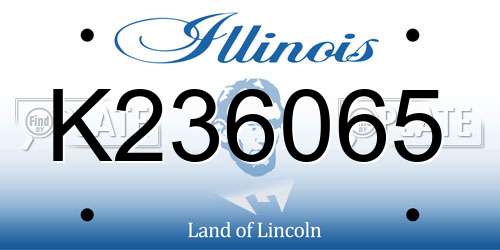 K236065 Illinois License Plate