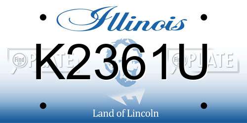 K2361U Illinois License Plate