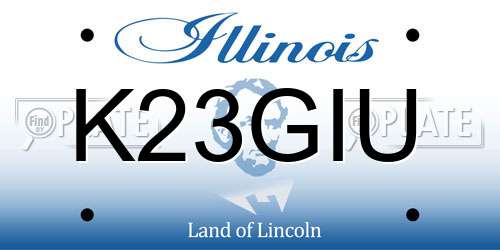 K23GIU Illinois License Plate