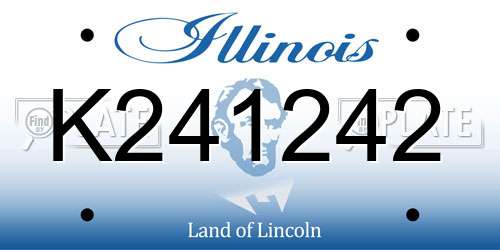 K241242 Illinois License Plate