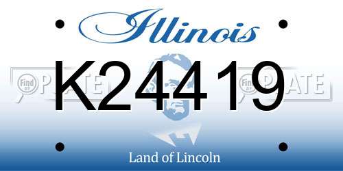 K24419 Illinois License Plate