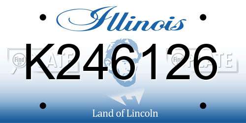 K246126 Illinois License Plate
