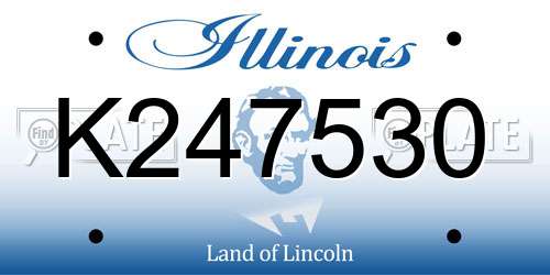 K247530 Illinois License Plate