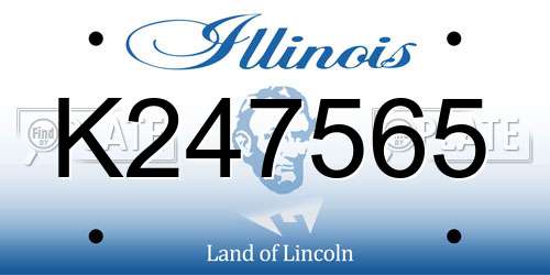 K247565 Illinois License Plate