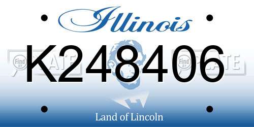 K248406 Illinois License Plate
