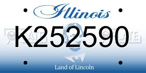 K252590 Illinois License Plate