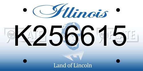 K256615 Illinois License Plate