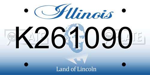 K261090 Illinois License Plate