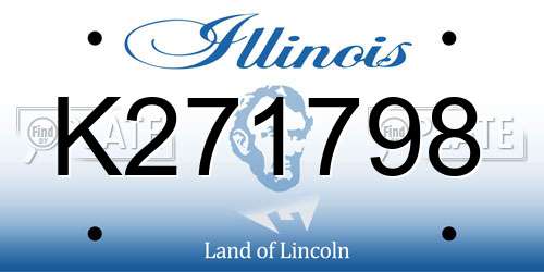 K271798 Illinois License Plate