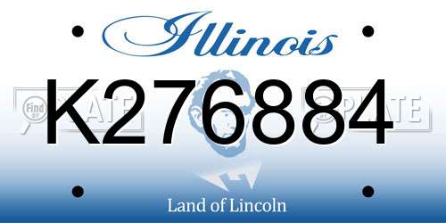 K276884 Illinois License Plate