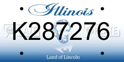 K287276 Illinois License Plate
