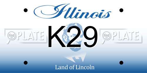 K29 Illinois License Plate
