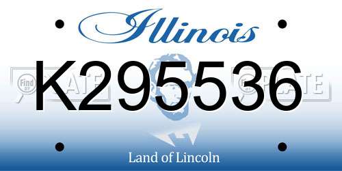 K295536 Illinois License Plate