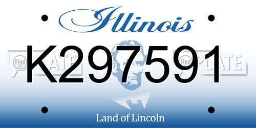 K297591 Illinois License Plate