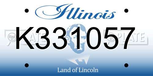 K331057 Illinois License Plate