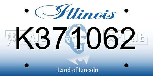 K371062 Illinois License Plate