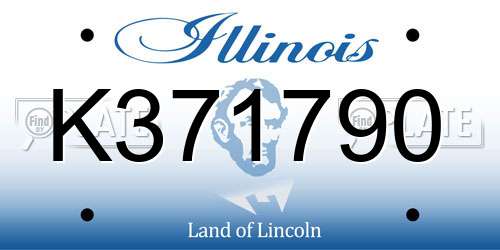 K371790 Illinois License Plate