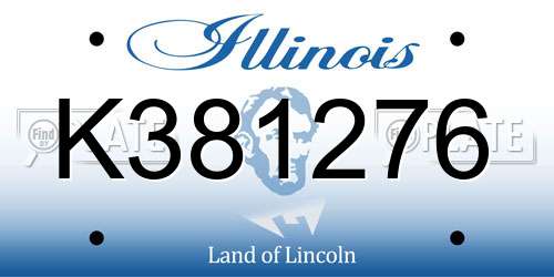 K381276 Illinois License Plate