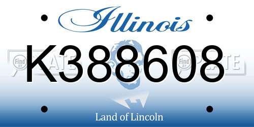 K388608 Illinois License Plate