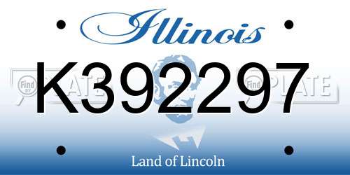 K392297 Illinois License Plate