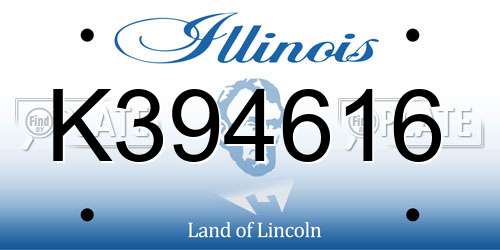 K394616 Illinois License Plate