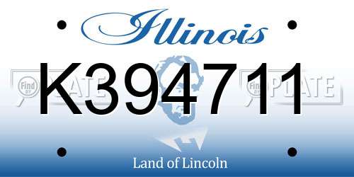 K394711 Illinois License Plate