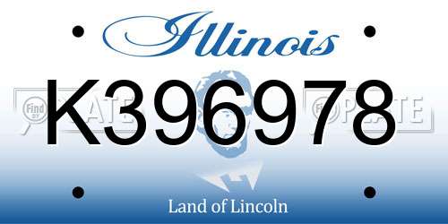 K396978 Illinois License Plate