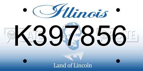 K397856 Illinois License Plate