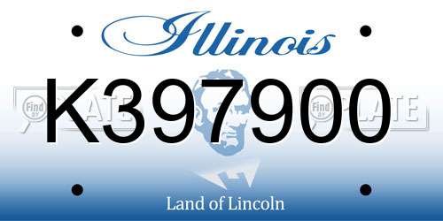 K397900 Illinois License Plate