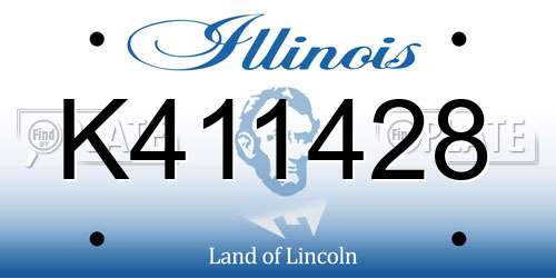K411428 Illinois License Plate