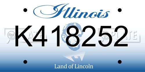 K418252 Illinois License Plate