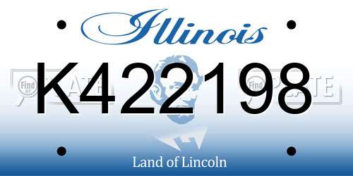 K422198 Illinois License Plate