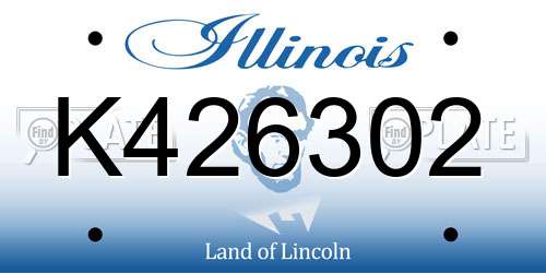 K426302 Illinois License Plate