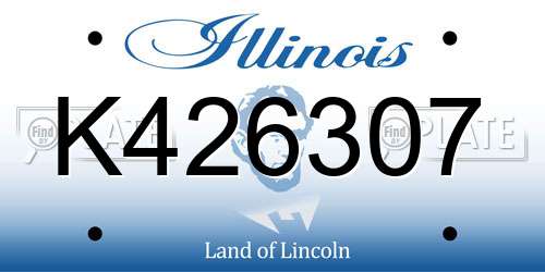 K426307 Illinois License Plate