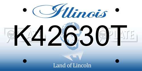 K42630T Illinois License Plate