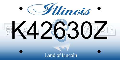 K42630Z Illinois License Plate