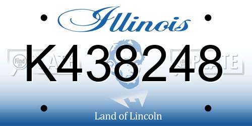 K438248 Illinois License Plate