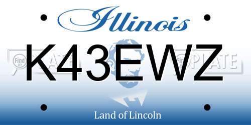 K43EWZ Illinois License Plate